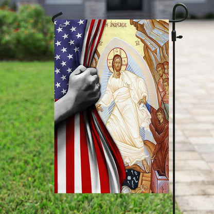 The Resurrection Of Jesus Christ House Flag - Christian Garden Flags - Outdoor Religious Flags