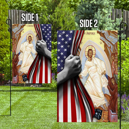 The Resurrection Of Jesus Christ House Flag - Christian Garden Flags - Outdoor Religious Flags