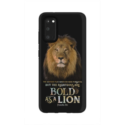 The Righteous Are As Bold As A Lion Proverbs 281 Bible Verse Phone Case - Scripture Phone Cases - Iphone Cases Christian