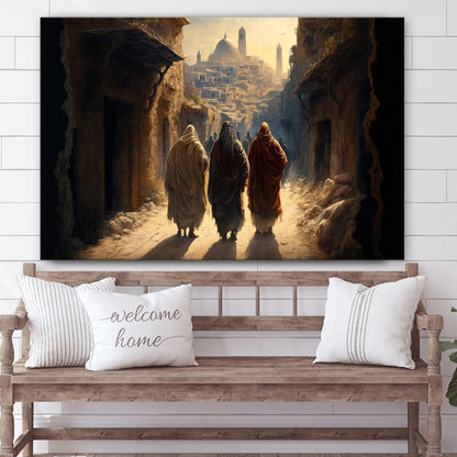The Road To Emmaus - Canvas Picture - Jesus Canvas Pictures - Christian Wall Art