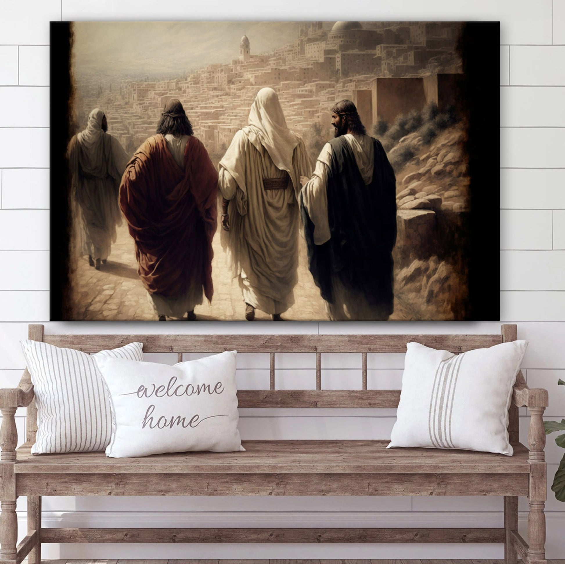 The Road To Emmaus 3 - Canvas Picture - Jesus Canvas Pictures - Christian Wall Art