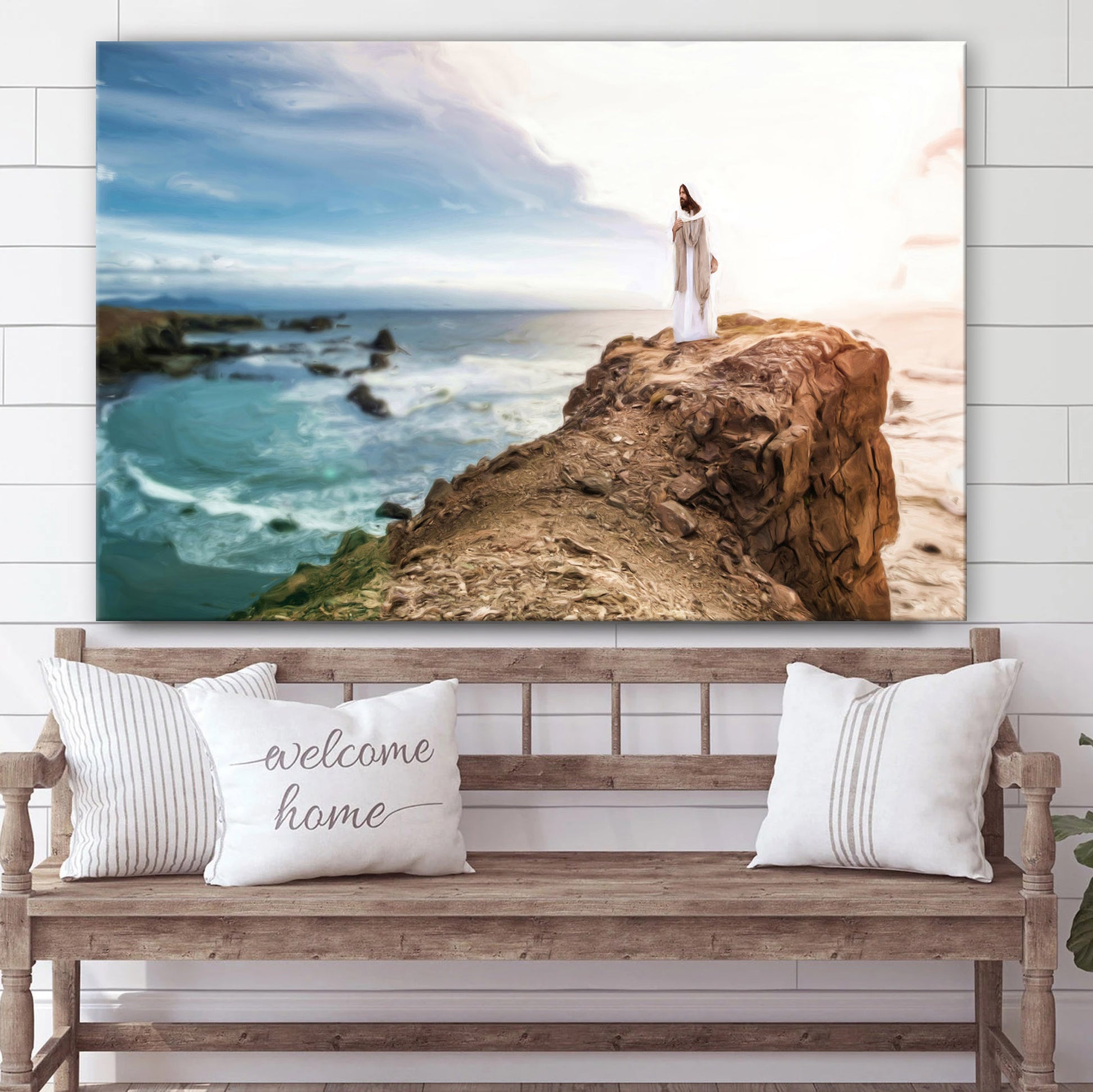 The Rock Canvas Picture - Jesus Canvas Wall Art - Christian Wall Art