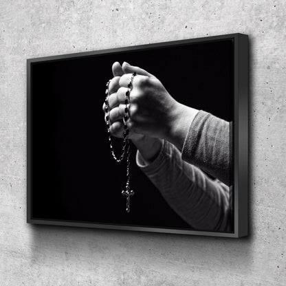 The Rosary Prayer Canvas - Christian Canvas Wall Art