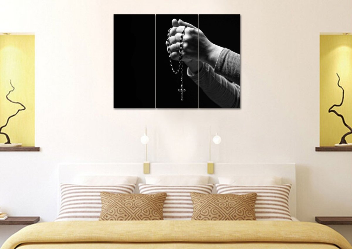 The Rosary Prayer Canvas - Christian Canvas Wall Art
