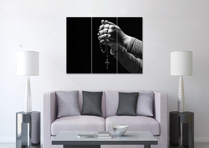 The Rosary Prayer Canvas - Christian Canvas Wall Art