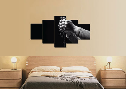 The Rosary Prayer Canvas - Christian Canvas Wall Art