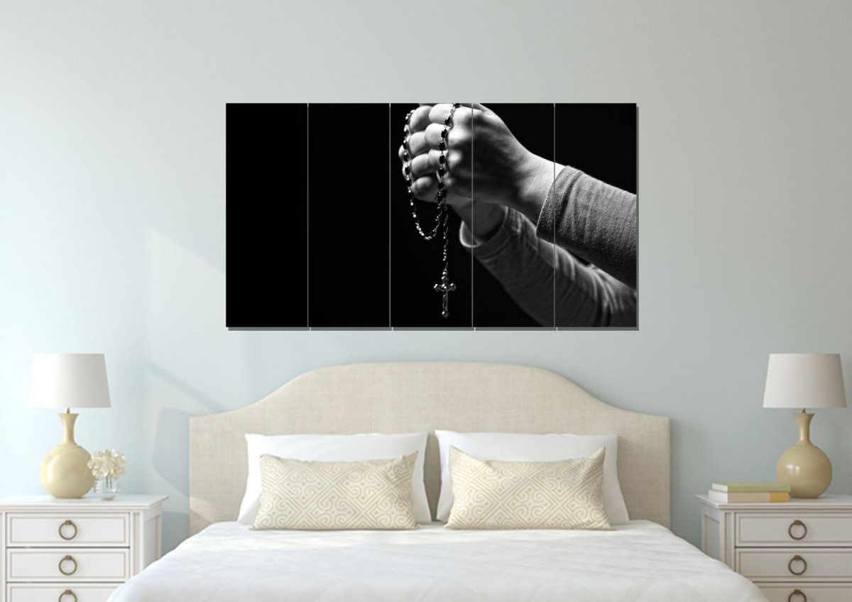 The Rosary Prayer Canvas - Christian Canvas Wall Art