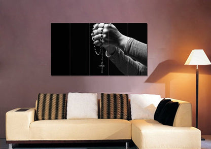 The Rosary Prayer Canvas - Christian Canvas Wall Art