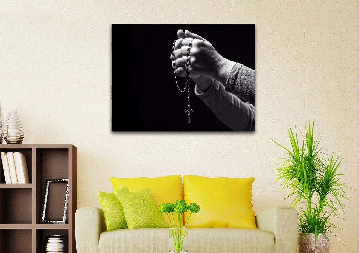 The Rosary Prayer Canvas - Christian Canvas Wall Art