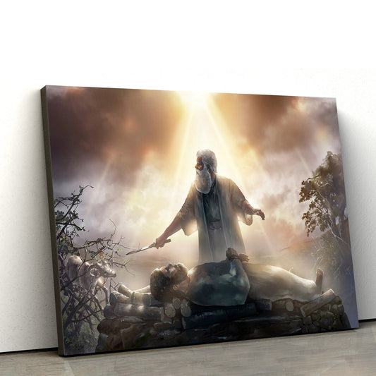 The Sacrifice Of Isaac Christian Art Premium Matte - Jesus Canvas Pictures - Christian Wall Art