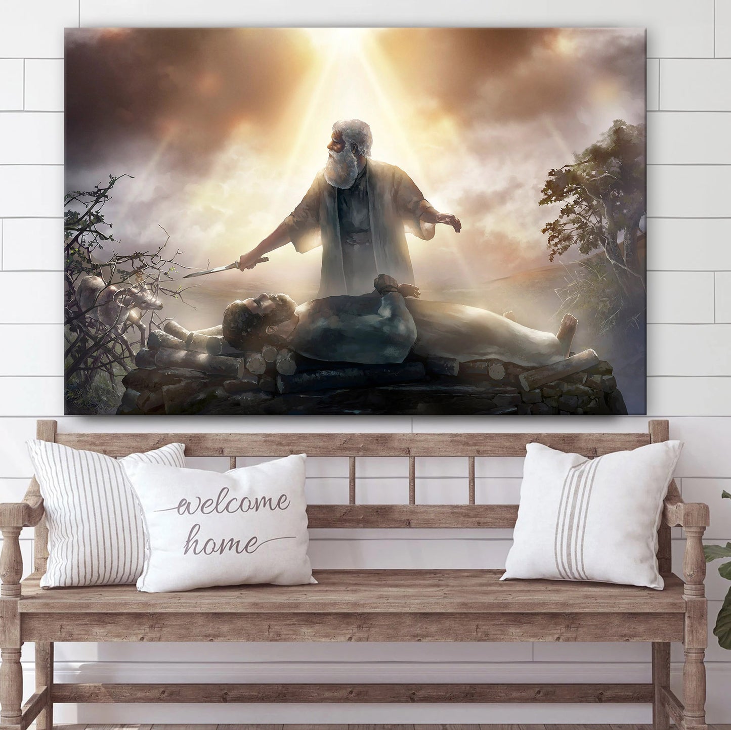 The Sacrifice Of Isaac Christian Art Premium Matte - Jesus Canvas Pictures - Christian Wall Art