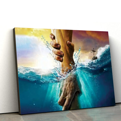 The Saving Hand Of Jesus - Canvas Pictures - Jesus Canvas Art - Christian Wall Art