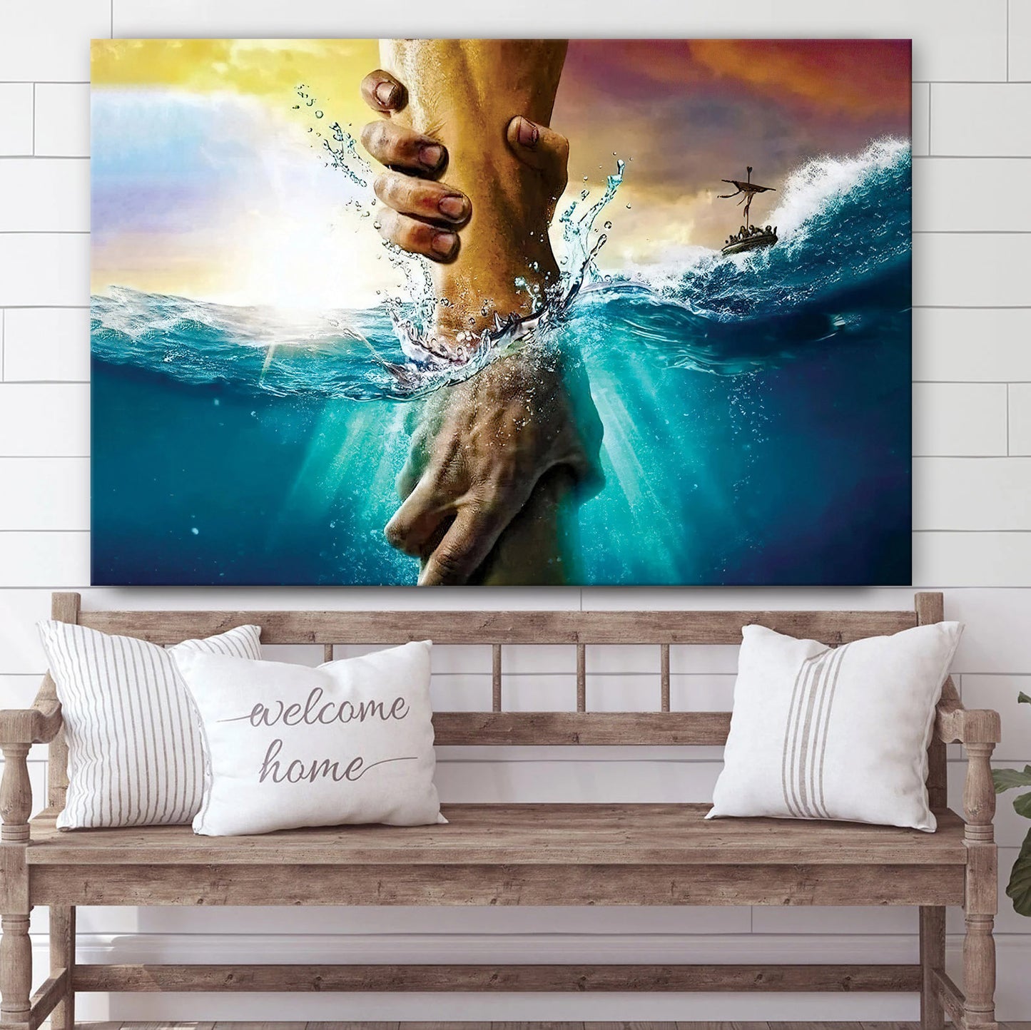 The Saving Hand Of Jesus - Canvas Pictures - Jesus Canvas Art - Christian Wall Art