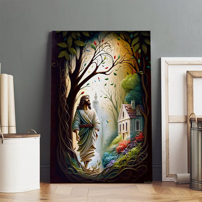 The Savior In Our Midst Smiling Savior Walking Our Streets - Jesus Canvas Art - Christian Wall Art