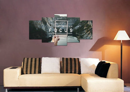 The Secret To Happiness Is To Focus On God Wall Art Canvas Print - Christian Canvas Wall Art
