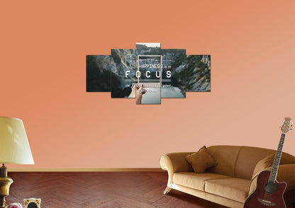 The Secret To Happiness Is To Focus On God Wall Art Canvas Print - Christian Canvas Wall Art