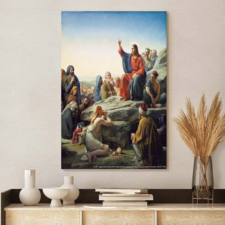 The Sermon On The Mount Canvas Pictures - Religious Wall Art Canvas - Christian Paintings For Home