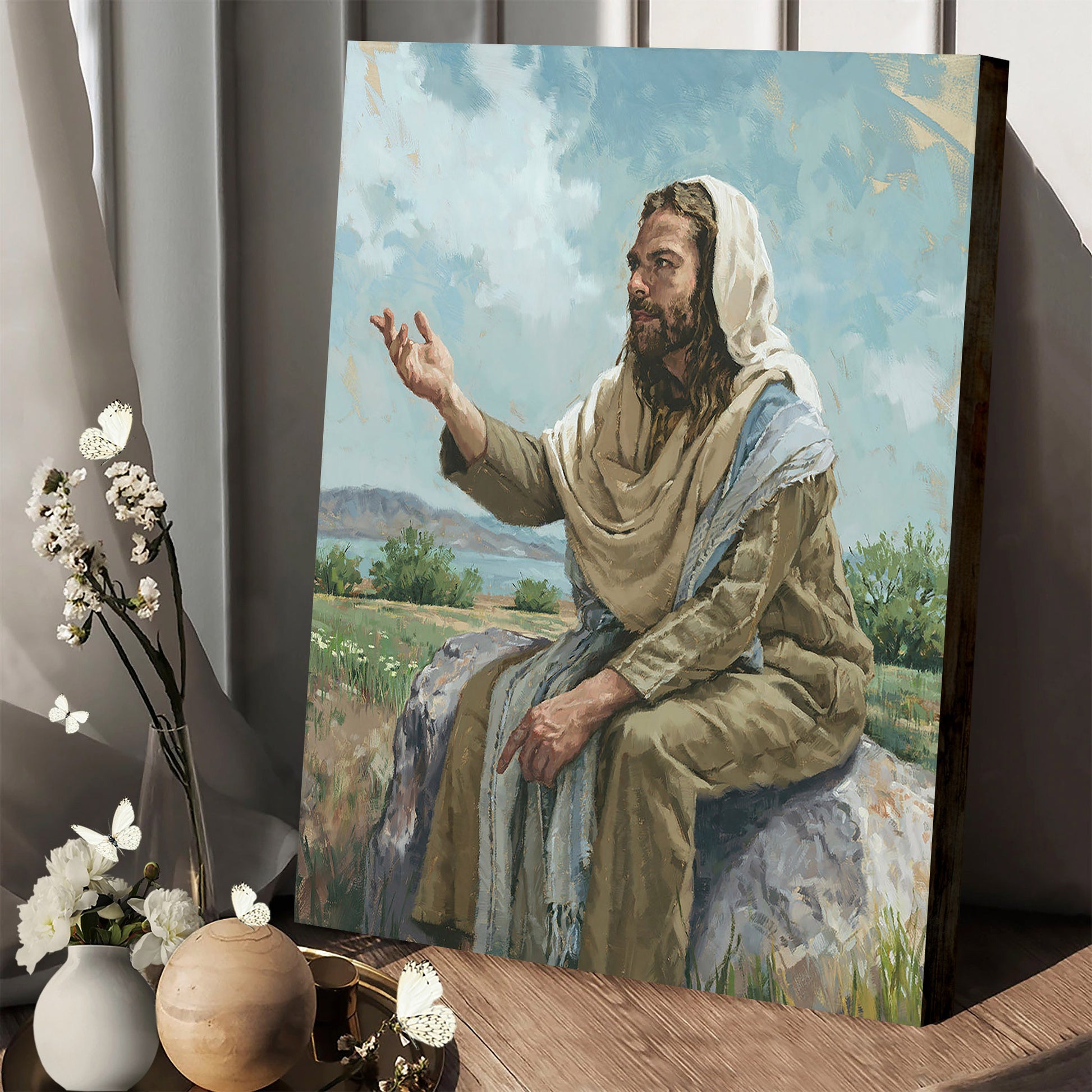 The Sermon On The Mount Canvas Wall Art - Jesus Picture - Jesus Portrait Canvas