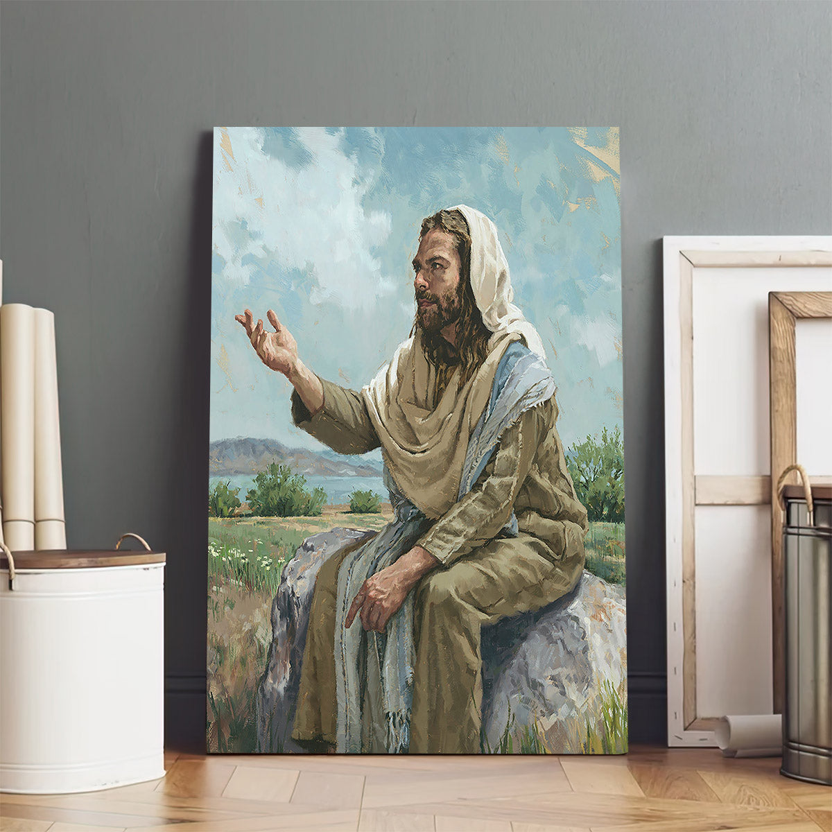 The Sermon On The Mount Canvas Wall Art - Jesus Picture - Jesus Portrait Canvas