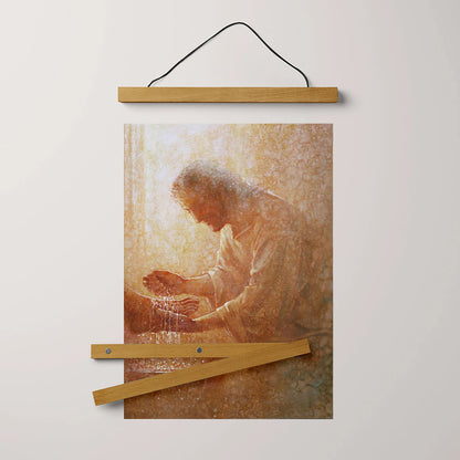 The Servant Hanging Canvas Wall Art - Jesus Picture - Jesus Portrait Canvas - Religious Canvas