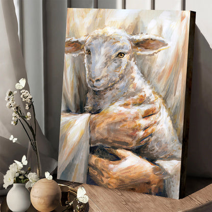 The Shepherd Holds Me Canvas Pictures - Jesus Canvas Painting - Christian Canvas Prints