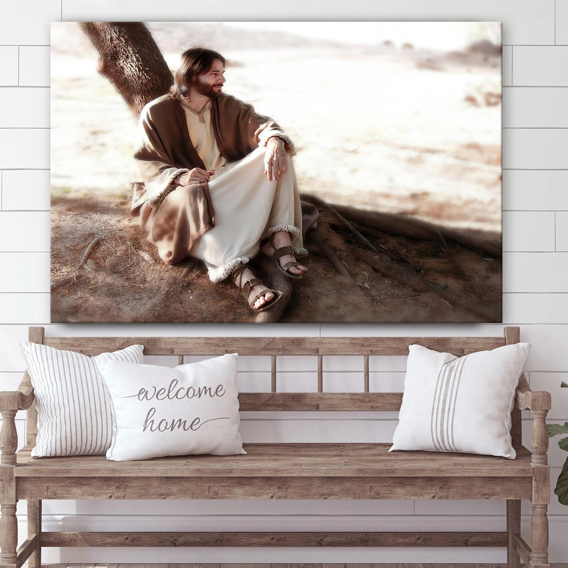 The Solitude Of Christ Canvas Wall Art - Jesus Picture - Christian Wall Decor