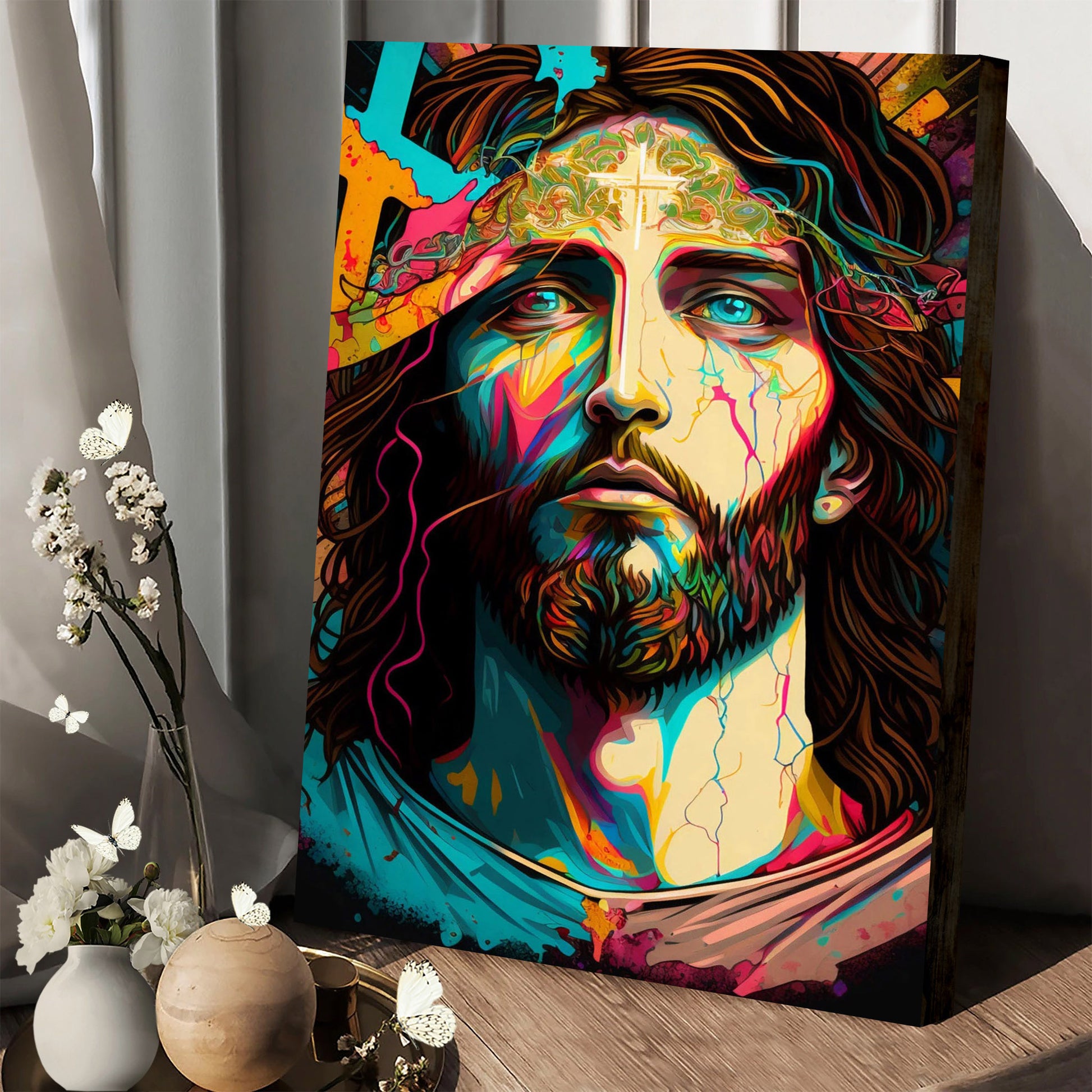The Son Of God Portrait Of Jesus Christ 3 - Jesus Canvas Art - Christian Wall Art