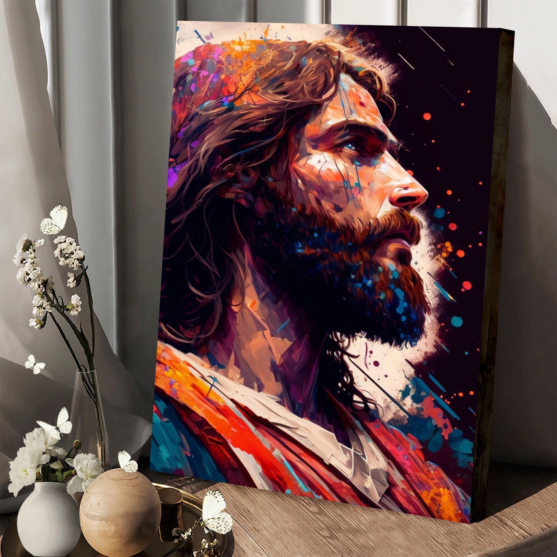 The Son Of God Portrait Of Jesus Christ 4 - Jesus Canvas Art - Christian Wall Art