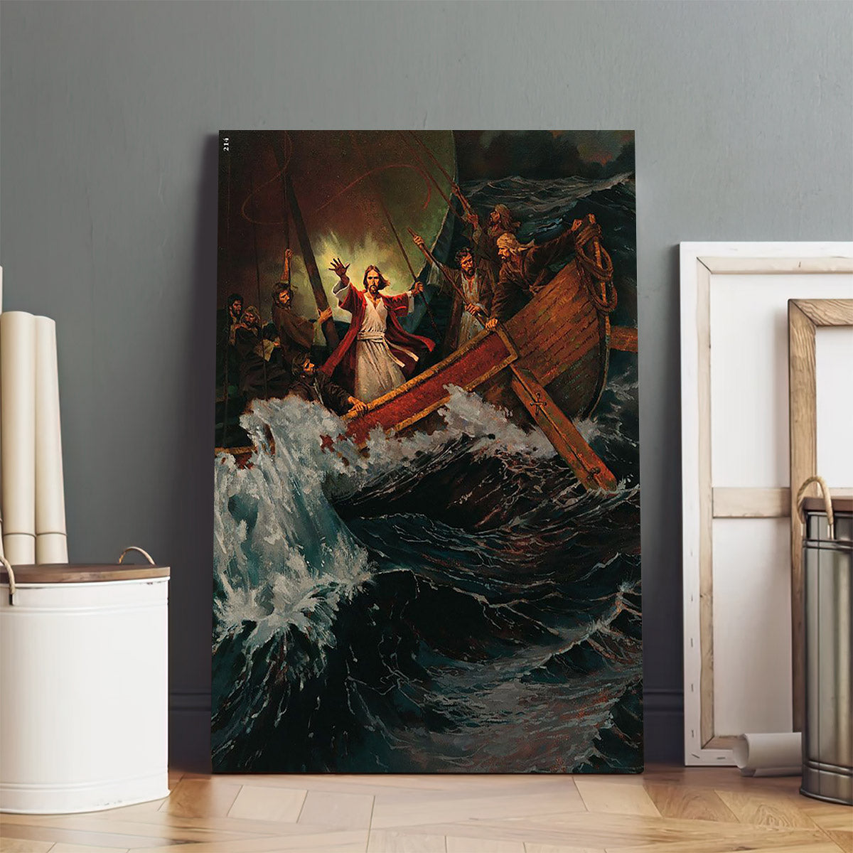 The Storm On The Sea Of Galilee Canvas Picture - Jesus Christ Canvas Art - Christian Wall Canvas