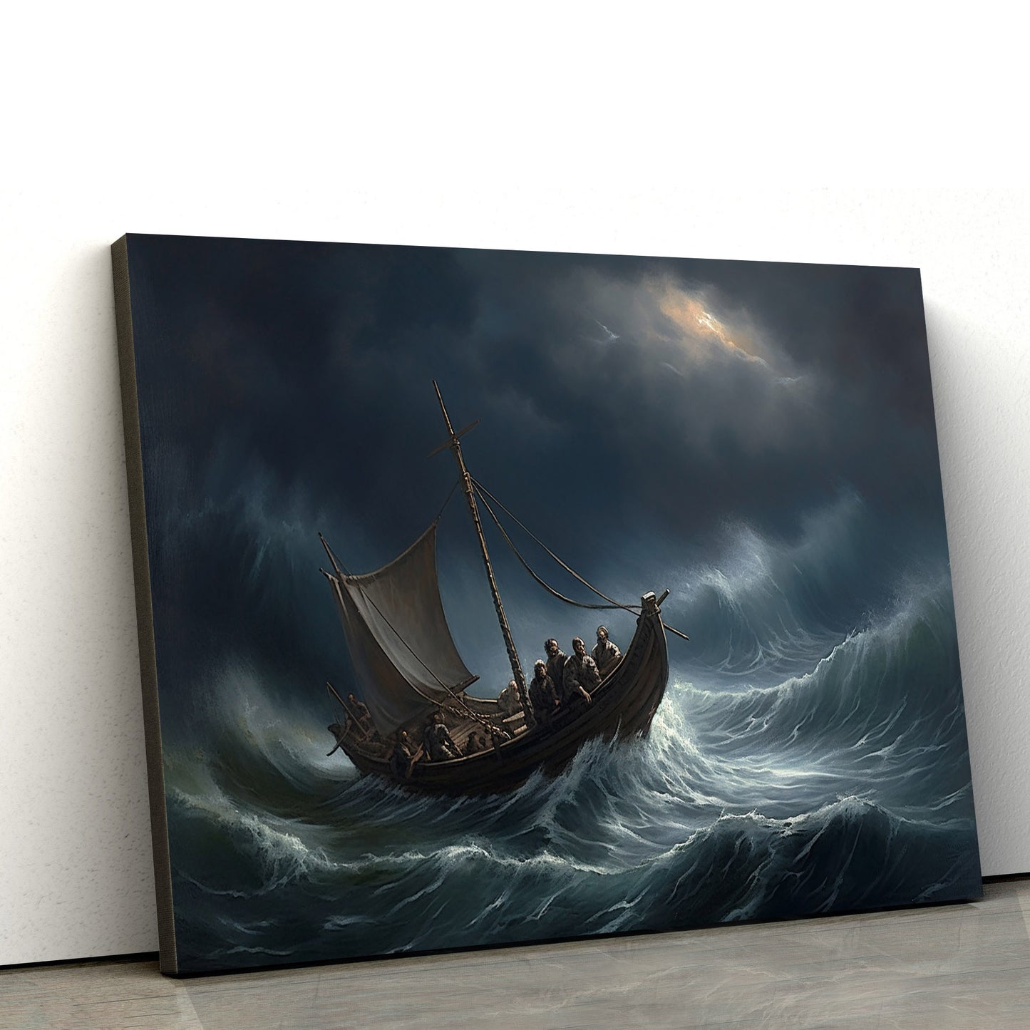The Storm On The Sea Of Galilee Jesus - Canvas Pictures - Jesus Canvas Art - Christian Wall Art