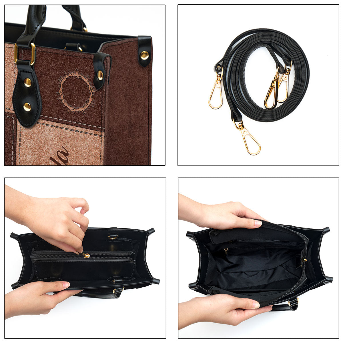 The Struggle Is Real But So Is Jesus Personalized Leather Bag For Women - Religious Gifts For Women