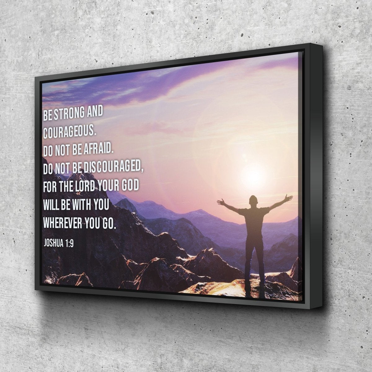 The Summit Joshua 19 Be Strong And Courageous Wall Art - Christian Canvas Wall Art