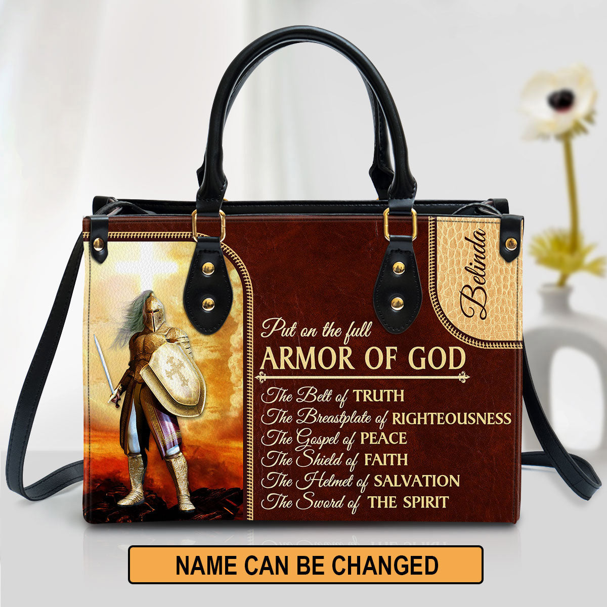 The Sword Of The Spirit Personalized Christian Leather Bag For Women - Religious Gifts For Women