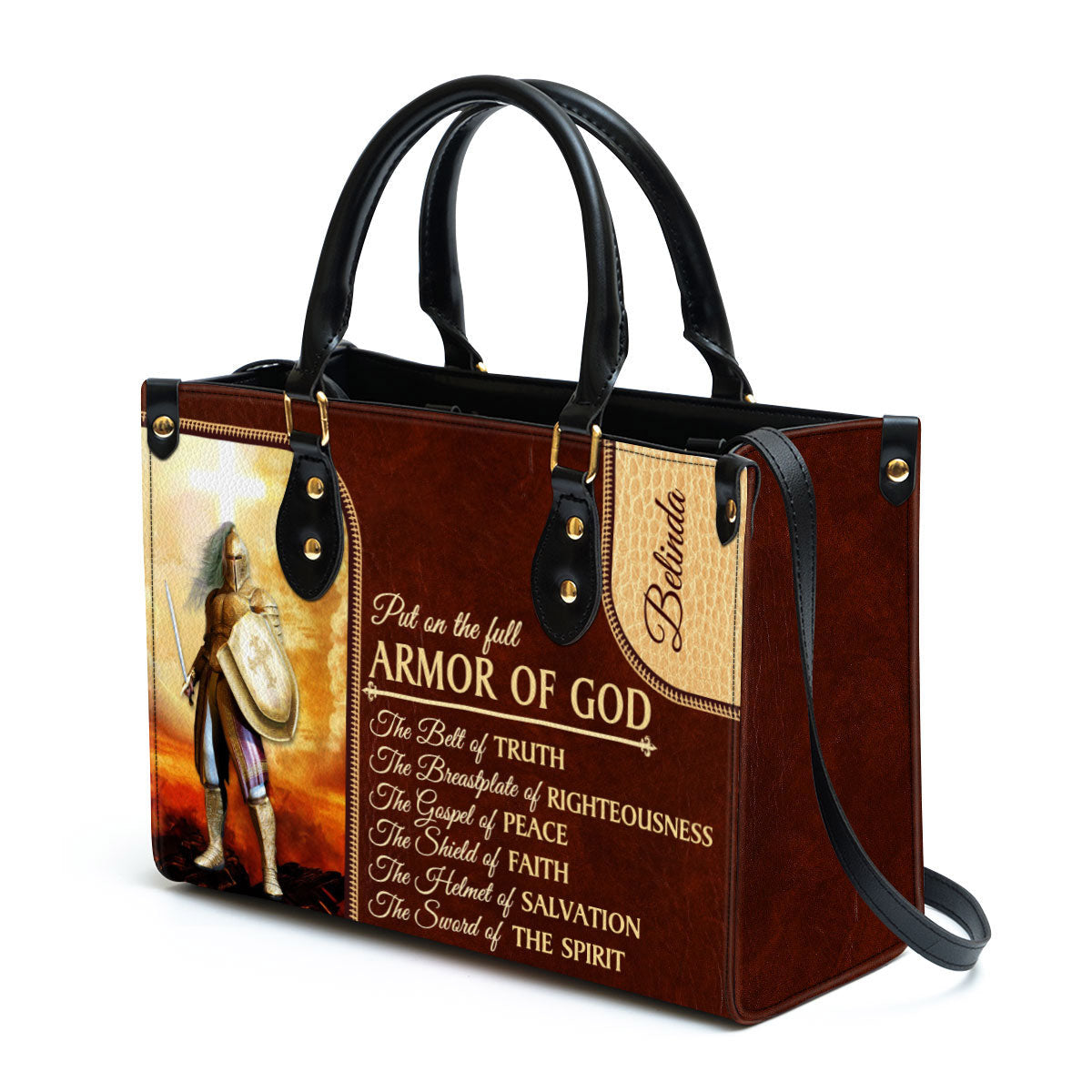 The Sword Of The Spirit Personalized Christian Leather Bag For Women - Religious Gifts For Women