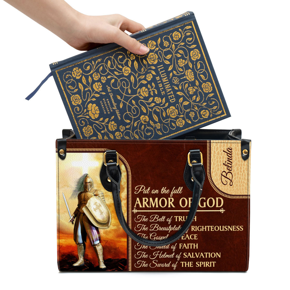The Sword Of The Spirit Personalized Christian Leather Bag For Women - Religious Gifts For Women