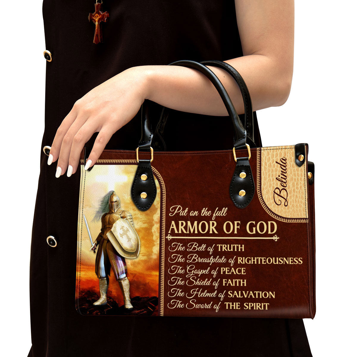 The Sword Of The Spirit Personalized Christian Leather Bag For Women - Religious Gifts For Women