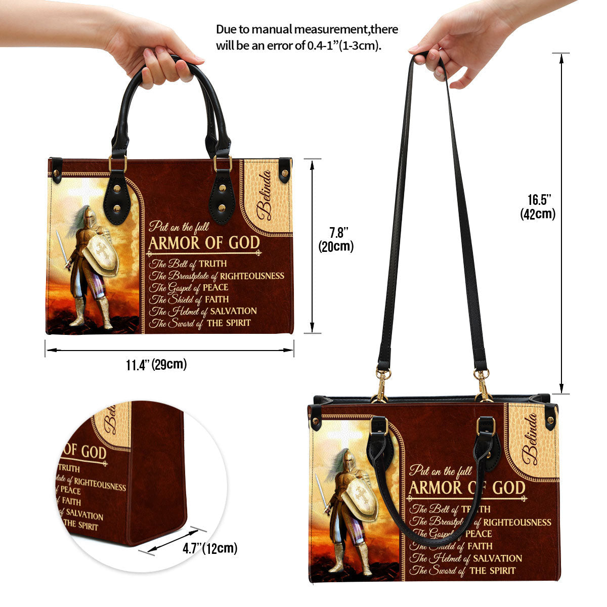 The Sword Of The Spirit Personalized Christian Leather Bag For Women - Religious Gifts For Women