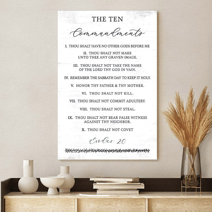 The Ten Commandments Canvas Posters - Christian Wall Art - Ciaocustom