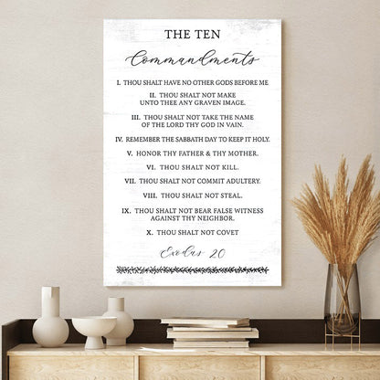 The Ten Commandments Canvas Posters - Christian Wall Art - Ciaocustom