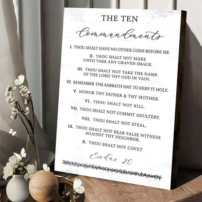 The Ten Commandments Canvas Posters - Christian Wall Art - Ciaocustom