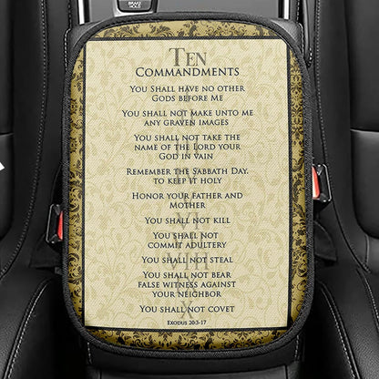 The Ten Commandments Seat Box Cover, Girls Car Center Console Cover