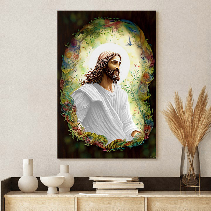 The Tender Teacher Loving Jesus Christ Kids Room Decor - Jesus Canvas Art - Christian Wall Art
