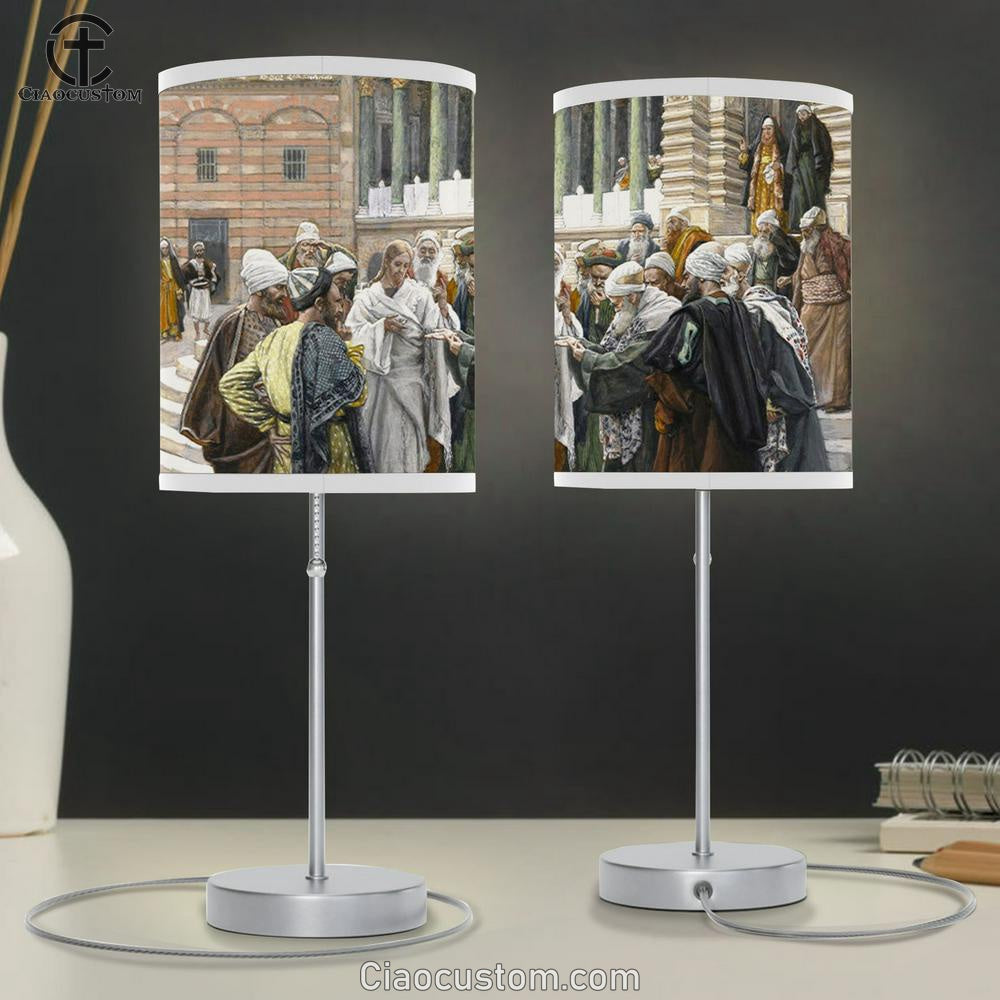 The Tribute Money Table Lamp Art - Christian Lamp Art Decor