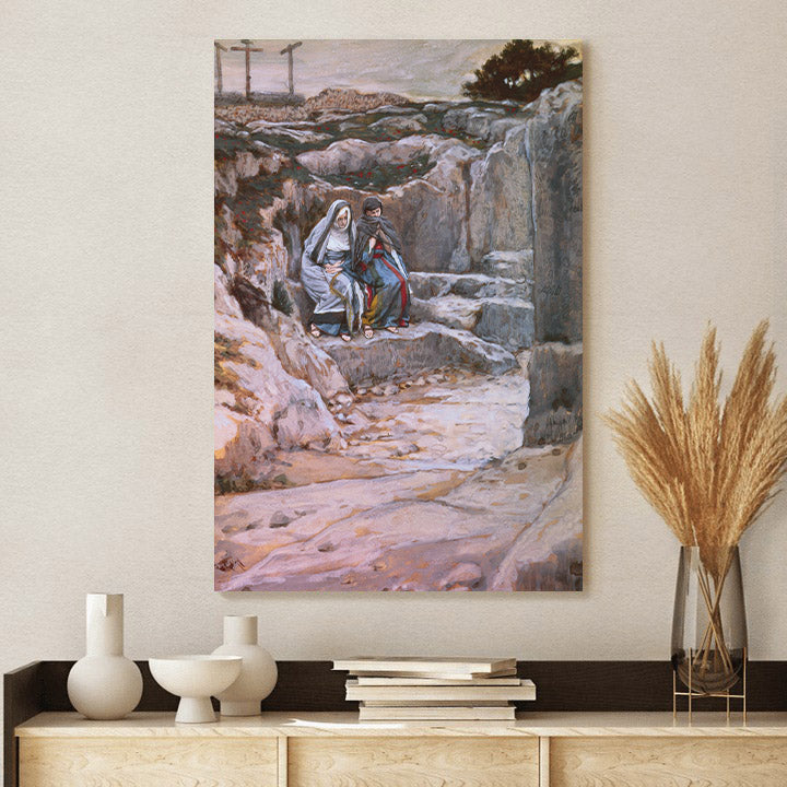 The Two Marys Watch The Tomb Of Jesus Canvas Pictures - Religious Wall Art Canvas - Christian Paintings For Home