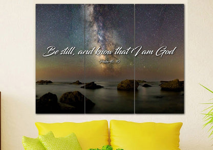 The Universe Be Still Wall Art - Christian Canvas Wall Art
