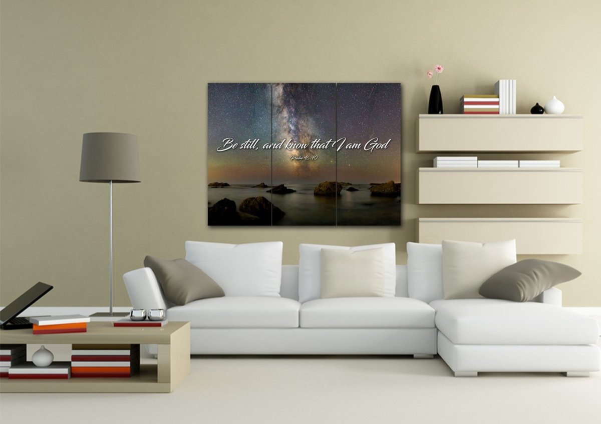 The Universe Be Still Wall Art - Christian Canvas Wall Art