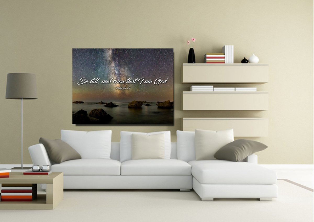 The Universe Be Still Wall Art - Christian Canvas Wall Art