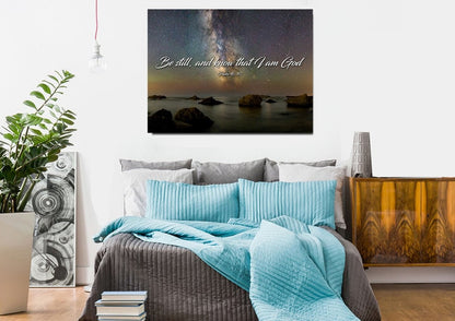 The Universe Be Still Wall Art - Christian Canvas Wall Art