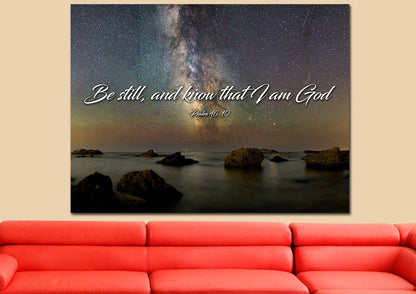 The Universe Be Still Wall Art - Christian Canvas Wall Art