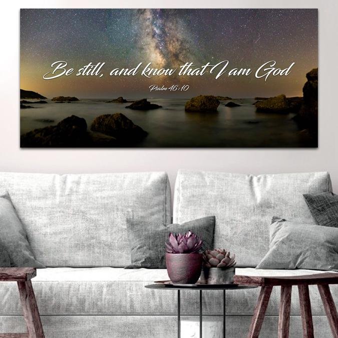 The Universe Be Still Wall Art - Christian Canvas Wall Art